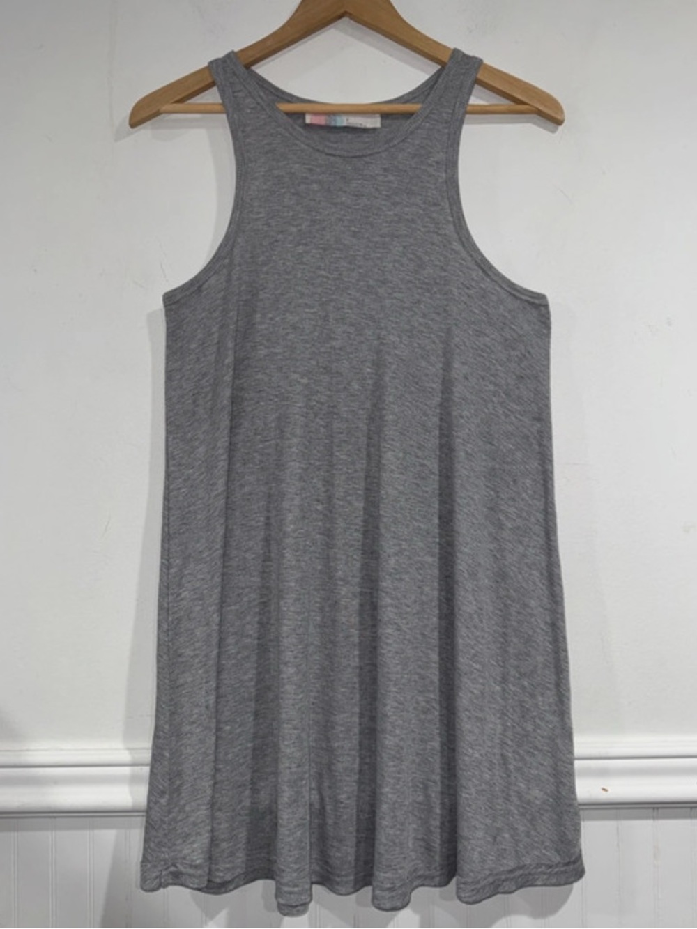 Free People Beach dress tunic soft ribbed gray